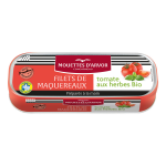 Filets de maquereaux tomate aux herbes bio les mouettes d'arvor - la boite de 169g
