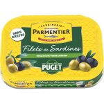 Filets de sardines huile d'olive vierge extra bio parmentier - la boite de 70g
