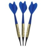 Flchette plastique bleu unicorn distribution - le lot de 3 flchettes