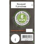 Fleurs bouquet de 5 pivoines carrefour - l'unit
