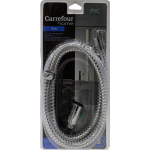 Flexible de douche 2m en pvc - c387005 carrefour home - le flexible de douche