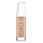 Fond de teint liquide bio couvrance idale teinte beige pche (n8) alo vera & huile de jojoba charlotte ...