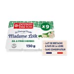 Fromage fouett� ail & fines herbes madame lo�k paysan breton - les 9 portions de 16, 67g
