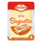 Fromage gouda en tranches president - le paquet de 8 tranches