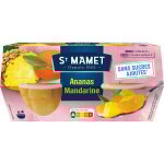 Fruits au sirop ananas mandarine sans sucres ajouts st mamet - la boite de 480g