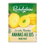 Fruits au sirop ananas en tranches au jus rochefontaine - la boite de 565g