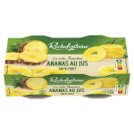 Fruits au sirop ananas en tranches sans sucres ajouts rochefontaine - la boite de 454g