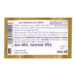 Fruits au sirop ananas en tranches beyer - le bocal de 24 tranches - 640g