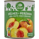 Fruits au sirop pches demi - fruits carrefour classic - la boite de 465g net goutt
