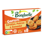 Galettes  poler carotte potiron et emmental bonduelle - la bote de 8 galettes