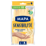 Gants latex protection satine, taille l, 8 - 8 1 / 2 mapa - la paire