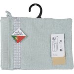 Gant de toilette aqua bleu vert uni coton 15x21cm tex home - le lot de 2 gants de toilette