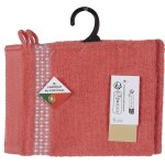 Gant de toilette corail clair uni coton 15x21cm tex home - le lot de 2 gants de toilette