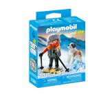 Garon en raquettes avec saint bernard playmobil - la boite
