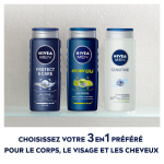 Gel douche homme corps visage cheveux aloe vera douceur protect & care nivea - le flacon de 500ml