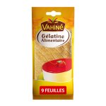 G�latine alimentaire en feuilles vahine - le paquet de 9 feuilles - 17 g