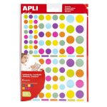 Gommette rondes couleurs peps apli - le lot de 624 gommettes
