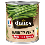 Haricots verts extra - fins d'aucy - la boîte de 440 g Haricots verts extra - fins d'aucy - la boîte de 440 g