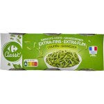 Haricots verts extra - fins coup�s carrefour classic' - les 3 boites de 110g net �goutt�