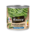 Haricots verts extra fins coups cuisson vapeur d'aucy - la boite de 225g