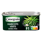 Haricots verts extra - fins cueillis main cassegrain - la boîte de 110g Haricots verts extra - fins cueillis main cassegrain - la boîte de 110g
