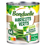 Haricots verts extra - fins sans résidu de pesticides bonduelle - la boîte de 440g Haricots verts extra - fins sans résidu de pesticides bonduelle - la boîte de 440g