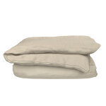 Housse de couette beige clair 100% coton satin de coton peign 140x200 cm tex home - la housse de couette ...