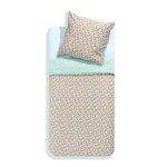 Parure de lit 140x200 cm imprim�e blanc 100% coton housse de couette + 1 taie d'oreiller 65x65 cm junior ...