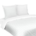Parure de lit 260x240 cm blanc 100% coton housse de couette + 2 taies d'oreiller 65x65 cm tex home - ... Parure de lit 260x240 cm blanc 100% coton housse de couette + 2 taies d'oreiller 65x65 cm tex home - ...