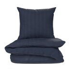 Parure de lit 260x240 cm bleu marine 100% coton housse de couette + 2 taies d'oreiller 65x65 cm tex home ... Parure de lit 260x240 cm bleu marine 100% coton housse de couette + 2 taies d'oreiller 65x65 cm tex home ...