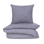 Parure de lit 260x240 cm violet 100% coton housse de couette + 2 taies d'oreiller 65x65 cm tex home Parure de lit 260x240 cm violet 100% coton housse de couette + 2 taies d'oreiller 65x65 cm tex home