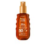 Huile solaire corps spf 50 + sublimatrice protge la peau ideal bronze garnier - le flacon de 150ml