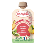 Immunit pomme banane kiwi bio babybio - la gourde de 100g