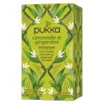 Infusion bio citronelle et gingembre pukka - la boite de 20 sachets