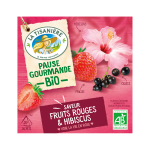 Infusion fruits rouges hibiscus bio la tisaniere - la boite de 20 sachets