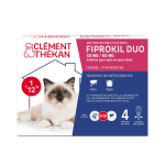 Insectifuge chat de 1 - 12kg traitement puces / tiques clement thekan - la boite du contenant + 4 pipettes ...