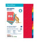 Intercalaire a4 - carte lustree - 12 positions carrefour - le lot de 12 intercalaires