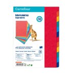 Intercalaire a4 - carte lustree - 12 positions carrefour - le lot de 12 intercalaires
