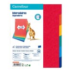 Intercalaire a4 - carte lustree - 6 positions carrefour - le lot de 6 intercalaires