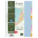 Intercalaire a4 - en carton - 12 positions exacompta - le lot de 12 intercalaires