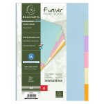 Intercalaire a4 - en carton - 6 positions exacompta - le lot de 6 intercalaires