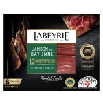 Jambon de bayonne igp 12 mois d'affinage labeyrie - la barquette de 6 tranches