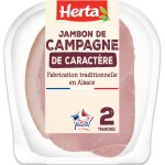 Jambon de campagne de caract�re herta - la barquette de 2 tranches