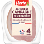 Jambon de campagne de caract�re herta - la barquette de 4 tranches