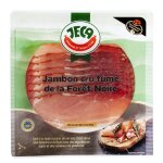 Jambon cru fum fort noire jeca - la barquette de 8 tranches - 100 g