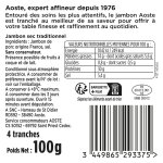 Jambon cru grandes tranches aoste - le paquet de 4 tranches - 100 g