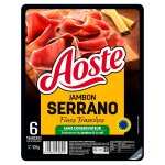 Jambon cru serrano aoste - la barquette de 6 tranches - 100 g