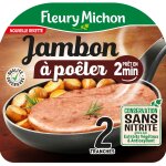 Jambon cuit � po�ler fleury michon - la barquette de 2 tranches - 160g