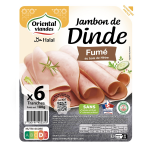 Jambon de dinde fum au bois de htre oriental viandes - le paquet de 180g