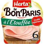 Jambon � l'�touff� le bon paris herta - la barquette de 6 tranches - 255g